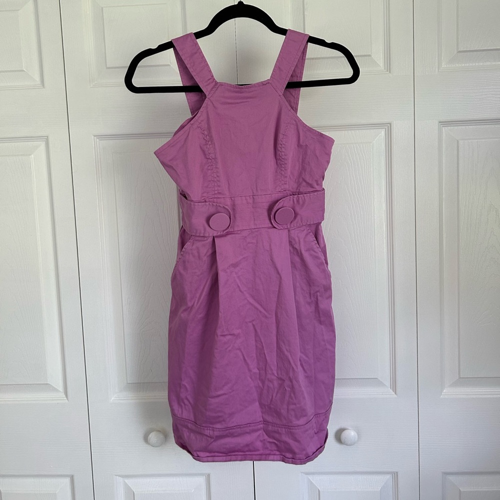 TWO BUTTON DRESS BY ALYN PAIGE MAGENTA PURPLE